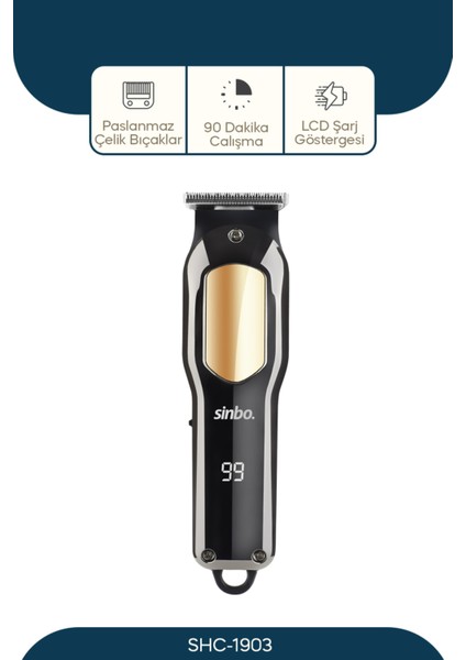 Pratik ve Kablosuz Şarjlı Saç Kesme Makinesi, Kolay Kullanım