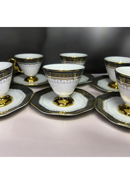 Porselen Ayaklı Fincan Takımı 6lı 90 cc (RSY-245) fırsatları