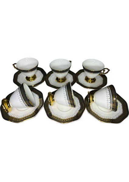 Porselen Ayaklı Fincan Takımı 6lı 90 cc (RSY-245)