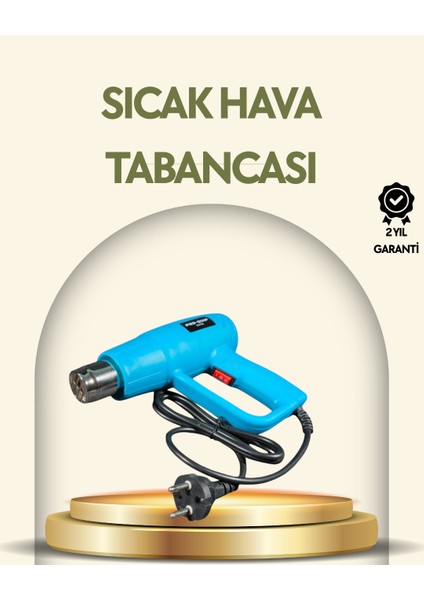 2000W Profesyonel 2 Kademeli Isı Tabancası Sıcak Hava Üfleme