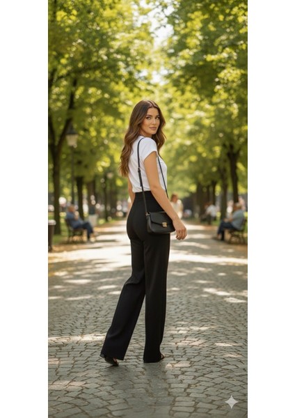 Palazzo Krep Yüksek Bel Pantolon fiyatları