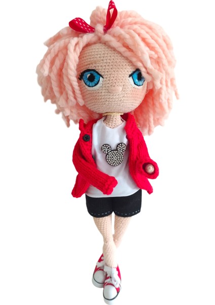 El Yapımı Pembe Saçlı Fashion Bebek