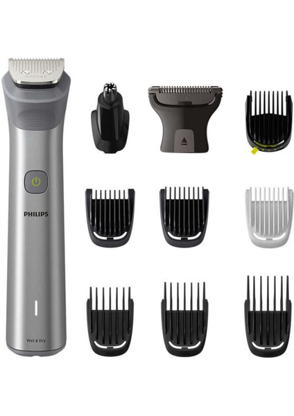 Çok Fonksiyonlu 11'i 1 Arada Multigroom, Islak ve Kuru, Gri, 2 Yıl Garantili