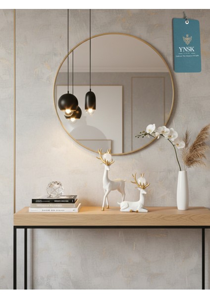 Luxury | Forest | Lüks 2'li Gold Boynuz Geyik Kristal Küre Detaylı Dekor Obje modelleri