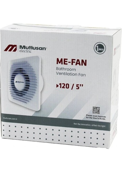 MUTLUSAN-001 211 000 120 00 00 Me-Fan 120/5&AMP;QUOT; Banyo Tuvalet Havalandırma Aspiratörü 15W 1900RPM 120M3/H (5047)