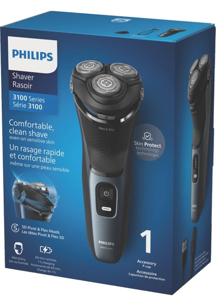 Dönen ve Esneyen Başlıklarla Hassas Sakal Tıraşı Sağlayan Güçlü Powercut Bıçaklar