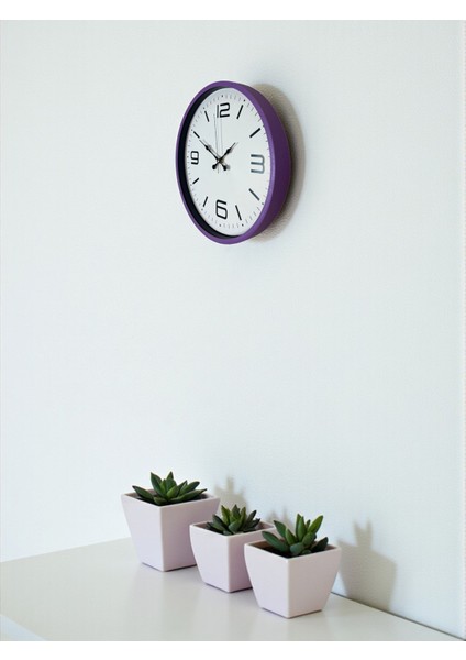 Zentime 36 cm Mor Dekoratif Duvar Saati modelleri