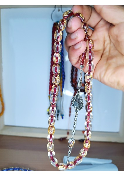 Alpaka Püskül Tasarım Altın Varaklı Tesbih fırsatları