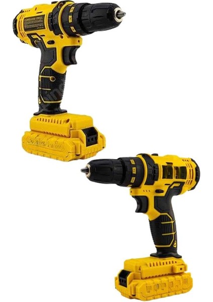 Profesyonel Çift Bataryalı Akülü Vidalama Şarjlı Matkap 24 Parça indirimleri