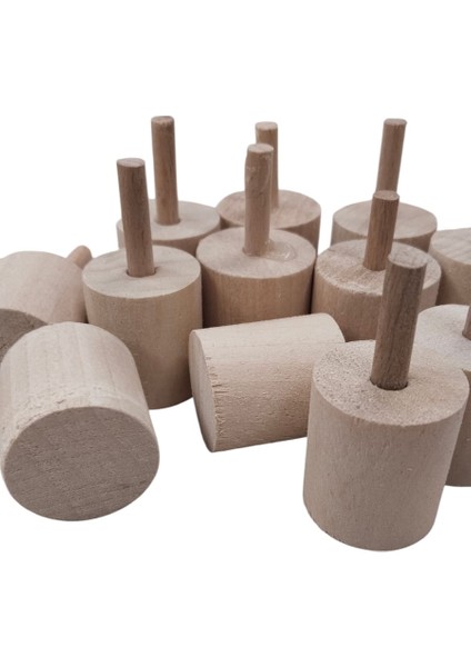 Ahşap Torna Topaç Silindiri ( 100' Lü Paket ) fırsatları