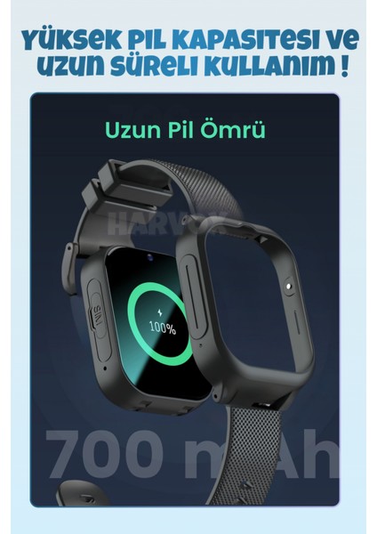 Hx Kids 4g Max Sim Kartlı Harvox Akıllı Çocuk Saati Gps Konum Takibi Görüntülü KONUŞMA4G Btk Kayıtlı