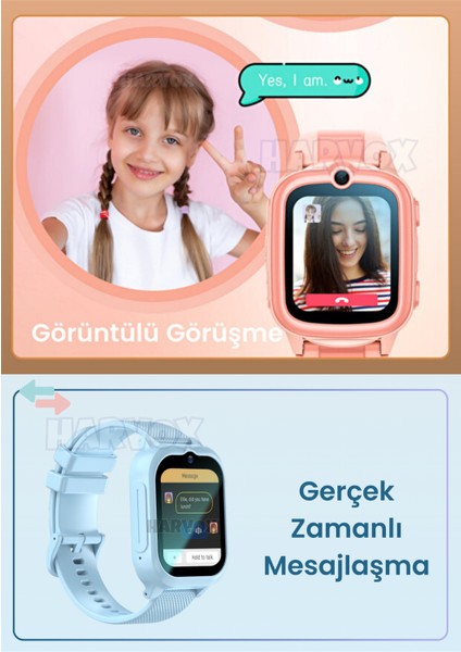 Hx Kids 4g Max Sim Kartlı Harvox Akıllı Çocuk Saati Gps Konum Takibi Görüntülü KONUŞMA4G Btk Kayıtlı