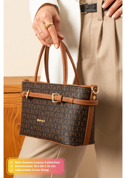 Orijinal Just Polo Collection Lüks Yumuşak Deri Yılbaşı Hediyesi Çapraz Askılı El Kol Omuz Çantası