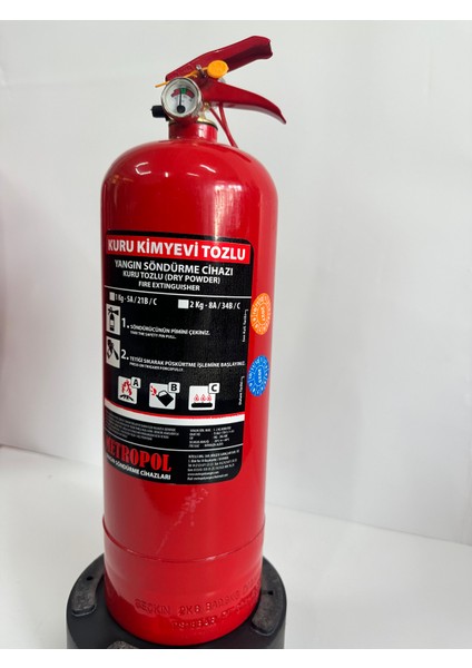 Metropol Yangın 2 kg Abc Tozlu Yangın Tüpü 4 Yıl Garanti