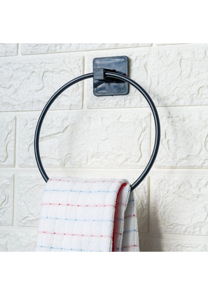 Kendiliğinden Yapışkanlı Siyah Paslanmaz Metal Yuvarlak Havluluk fırsatları