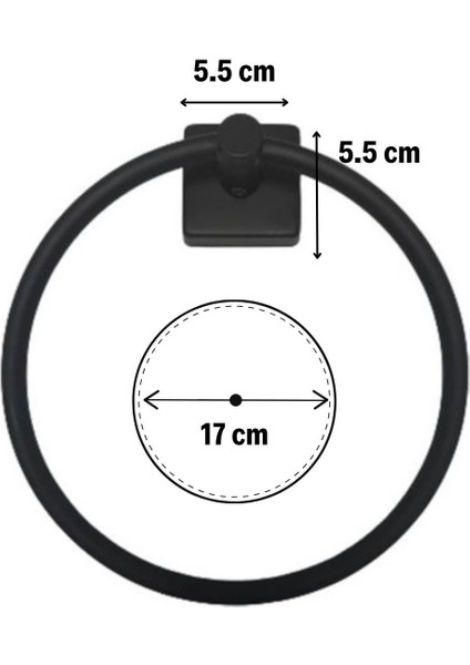 Kendiliğinden Yapışkanlı Siyah Paslanmaz Metal Yuvarlak Havluluk indirimleri
