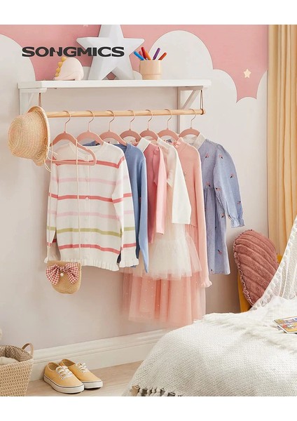 Songmıcs Çocuk Elbise Askısı, 50'li Set, Pembe Altın Kancalı, Kaymaz, Yer Tasarruflu, Elbise Dolabı Için Askı, Bebek Kıyafeti, Etek ve Pantolon, Çocuklar Için, Kadife, Açık Pembe CRF027 fiyatları