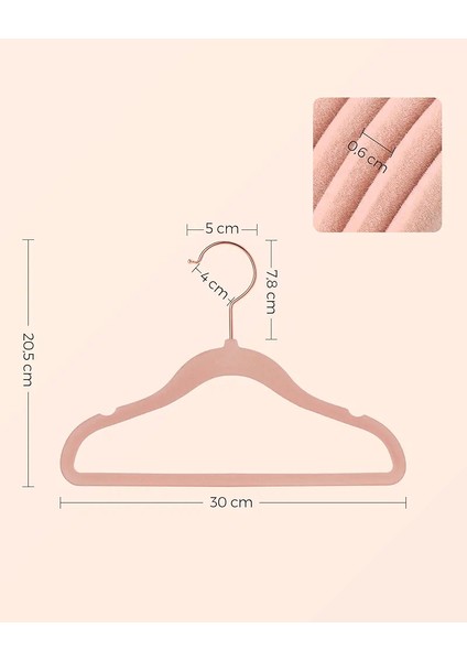 Songmıcs Çocuk Elbise Askısı, 50'li Set, Pembe Altın Kancalı, Kaymaz, Yer Tasarruflu, Elbise Dolabı Için Askı, Bebek Kıyafeti, Etek ve Pantolon, Çocuklar Için, Kadife, Açık Pembe CRF027 modelleri