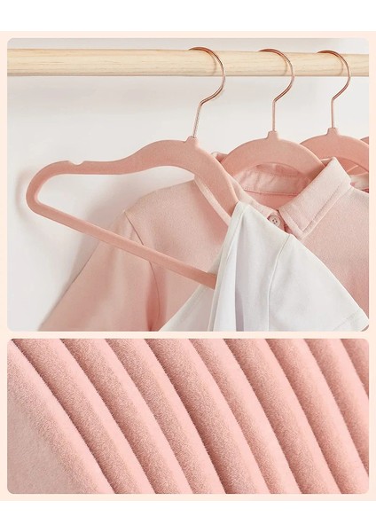 Songmıcs Çocuk Elbise Askısı, 50'li Set, Pembe Altın Kancalı, Kaymaz, Yer Tasarruflu, Elbise Dolabı Için Askı, Bebek Kıyafeti, Etek ve Pantolon, Çocuklar Için, Kadife, Açık Pembe CRF027 fırsatları