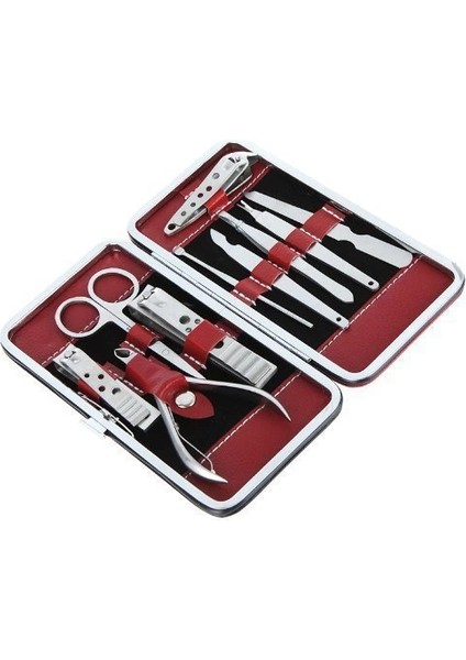 Profesyonel Çelik Manikür Pedikür Seti 10 Parça