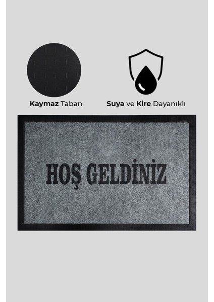 Kapı Önü Paspası 45×70 cm Nem Alıcı Toz Alıcı Kaymaz Taban