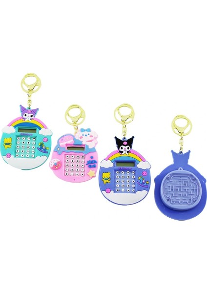 Milk Dog Silikon Figürlü - Anahtarlıklı - Labirent Oyunlu Hesap Makinesi 8 Hane (5047)