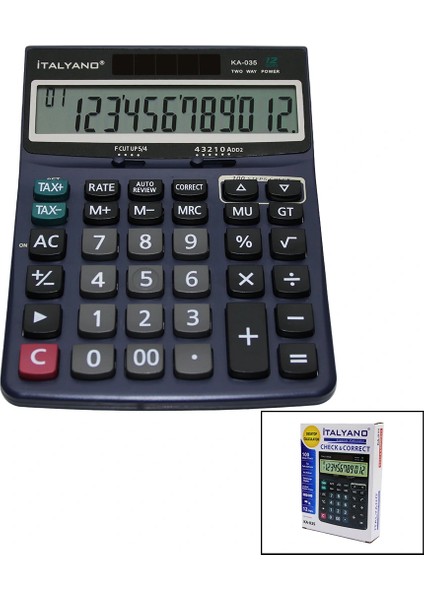 12 Haneli Hesap Makinesi 100 Işlem Geri Saydırma (5047)