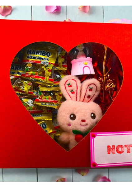 Şekerleme Hediye Kutusu Tavşan Peluş Gül Kar Küresi ve Atlı Karınca Kalp Kutu Hediye indirimleri