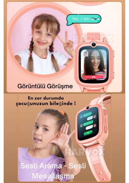 Hx Kids 4g Pro Sim Kartlı Gps Akıllı Çocuk Saati Konum Takibi Arama Konuşma 4g Destekli