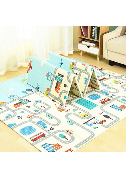 Katlanabilir Çift Taraflı Oyun Matı-Oyun Halısı 150X200X1 cm (Taşıma Çantalı)