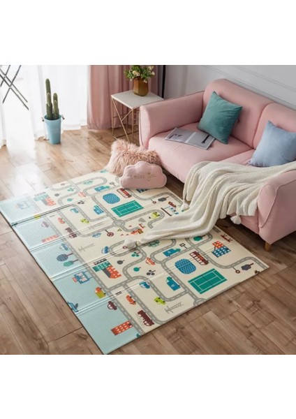 Katlanabilir Çift Taraflı Oyun Matı-Oyun Halısı 150X200X1 cm (Taşıma Çantalı) indirimleri