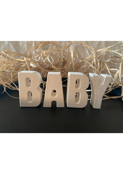 Dekoratif Taş Tozu Harf Baby Yazı