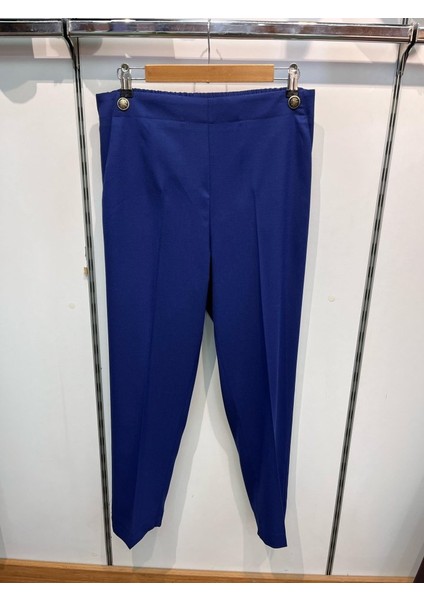 Dekorati̇f Düğmeli̇ Arka Bel Lasti̇kli̇ Pantolon fiyatları