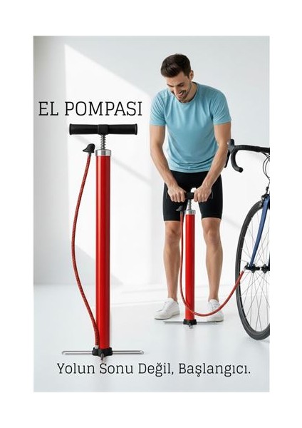 El Pompası Bisiklet Scooter Motosiklet Lastik Şişirici Profesyonel Şişirme