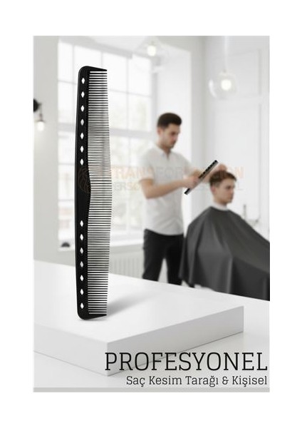 Kuaför Saç Kesim Tarağı - Profesyonel Üçgen Tasarım Berber Kesim Tarağı