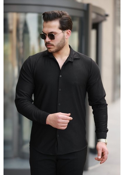 Erkek Fitilli Uzun Kollu Gömlek