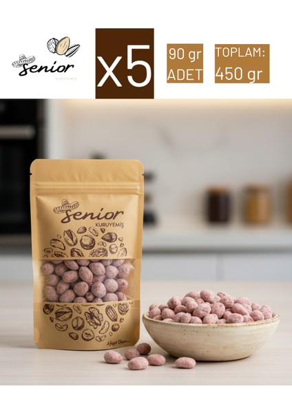 Kavrulmuş Tuzlu Fıstık 5 Paket X90 gr – Doğal Kavrulmuş Kuruyemiş Sağlıklı Atıştırmalık