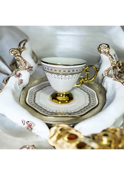 Porselen Ayaklı Fincan Takımı 6lı 90 cc (RSY-245) fiyatları