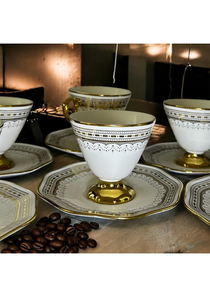 Porselen Ayaklı Fincan Takımı 6lı 90 cc (RSY-245) indirimleri