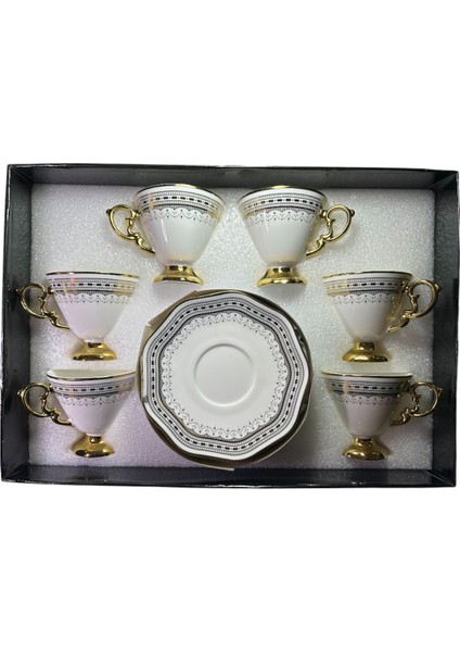 Porselen Ayaklı Fincan Takımı 6lı 90 cc (RSY-245)