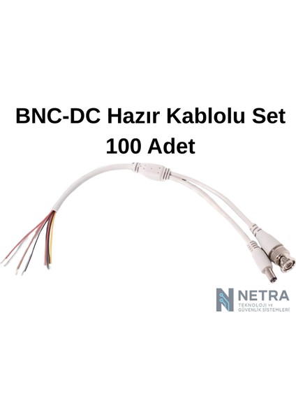 Bnc – Dc Hazır Kablo (100 Adet) Kamera Güvenlik Sistemi Bağlantı Kablosu fiyatları