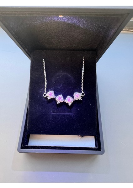 Işıklı Kutuda Mıknatıslı Açılabilir Yonca Kolye Çelik modelleri