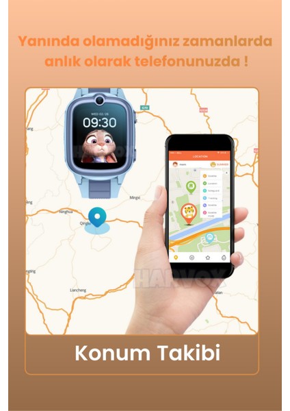 Hx Kids 4g Pro Sim Kartlı Gps Akıllı Çocuk Saati Konum Takibi Arama Konuşma 4g Destekli