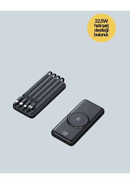 10000MAH Kablosuz ve Hızlı Şarj Destekli Powerbank – Taşınabilir Şarj Gücü fırsatları