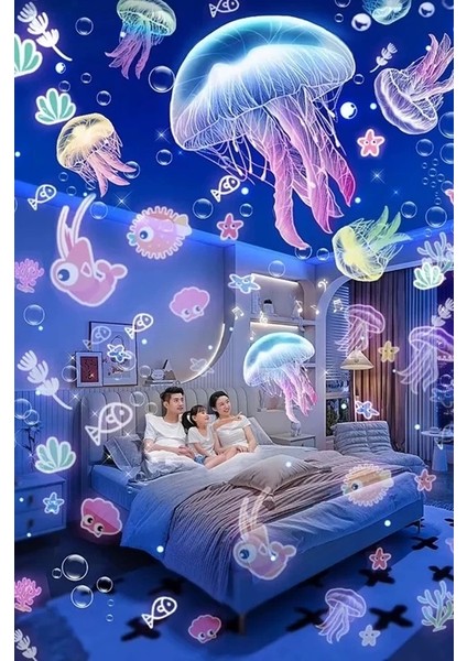 Robot Projeksiyon Gece Lambası Hoparlörlü Şarjlı Yıldızlı Gökyüzü Temalı LED Projeksiyon fırsatları