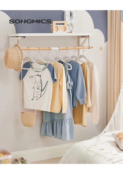 Songmıcs Çocuk Elbise Askıları, 50'li Set, Pembe Altın Kancalı Kadife Askılar, Kaymaz, Gardıroplar, Çocuk Kıyafetleri, Bebek Kıyafetleri, Çocuklar Için Etek ve Pantolonlar Için, Beyaz C fiyatları