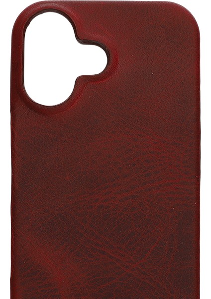 Naked Grain Case iPhone 16 Crimson Vow