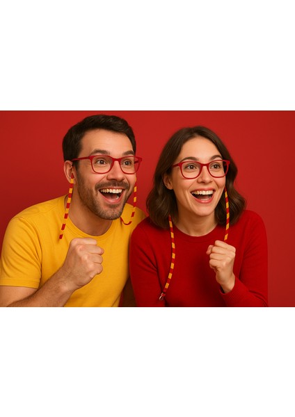 Gözlük Ipi, Sarı Kırmızı Taraftar Gözlük Askısı