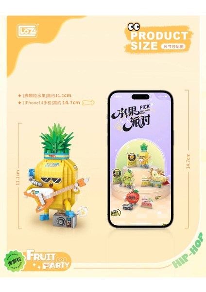 Meyve Partisi Serisi: Ananas | 430 Parça Mikro Bloklar | 14+ Yaş fiyatları