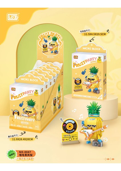 Meyve Partisi Serisi: Ananas | 430 Parça Mikro Bloklar | 14+ Yaş modelleri